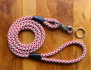 Burgundy & White Leash