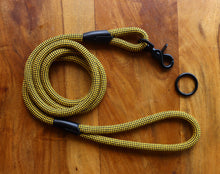 Load image into Gallery viewer, Checkered Black &amp; Yellow Leash