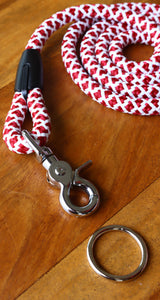 Burgundy & White Leash