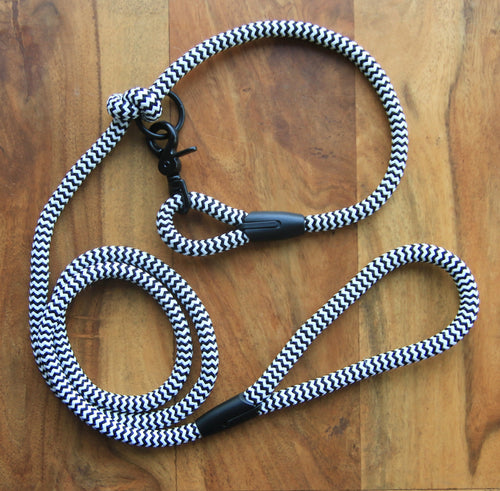 Chevron Black & White Leash