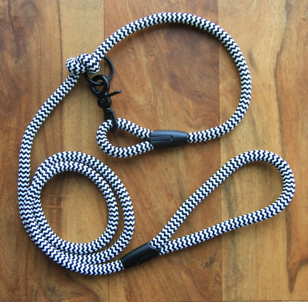 Chevron Black & White Leash