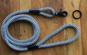 Chevron Black & White Leash