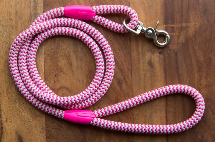 Pink & white leash