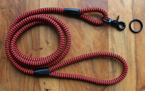 Chevron Black & red leash